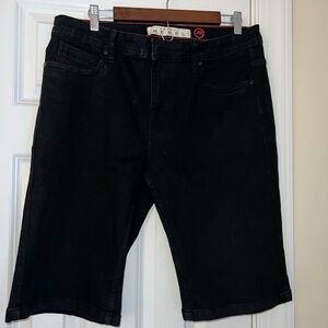 Artful Rebel Men's Black Denim Jean Shorts